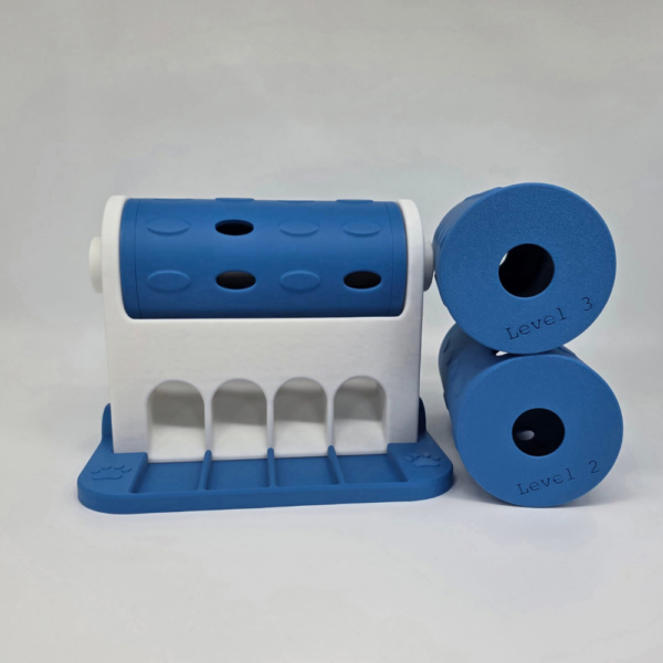 PRE MADE: PawSpin Treat Roller blauw/wit