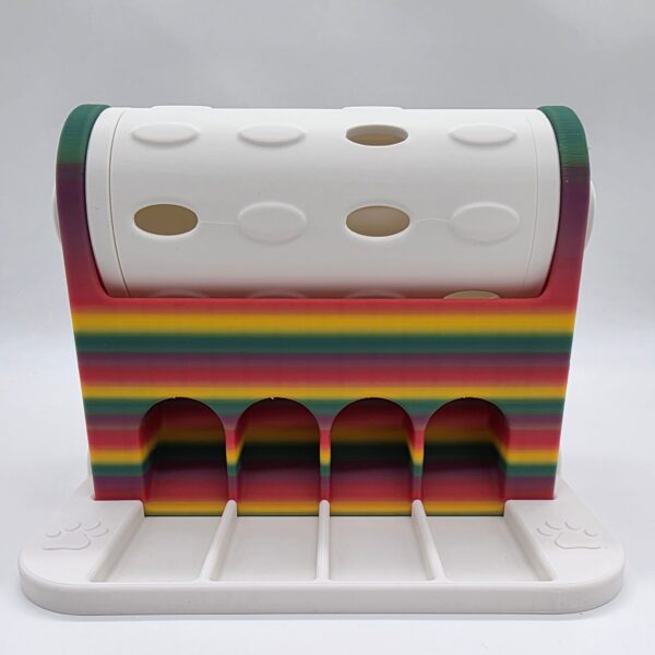 PRE MADE: Paw Spin regenboog/wit