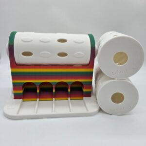 PRE MADE: Paw Spin regenboog/wit